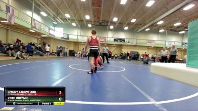 155 lbs Round 5 - Emory Crawford, Eldo Youth Wrestling Club vs Zeke Brown, Dover Pirates Youth Wrestling