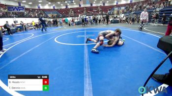 58 lbs Consolation - Boone Hayes, Weatherford Youth Wrestling vs Ty Dennis, Marlow Outlaws