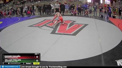 92 lbs Cons. Round 4 - William Phillips, Deschutes Mat Club vs Kamari Magaña, HotShots Wrestling