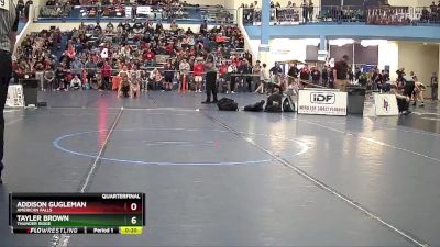 100 lbs Quarterfinal - Tayler Brown, Thunder Ridge vs Addison Gugleman, American Falls