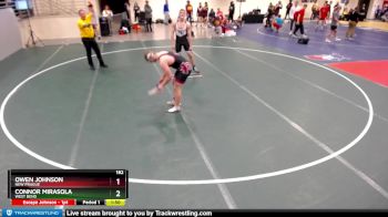 182 lbs Champ. Round 2 - Owen Johnson, New Prague vs Connor Mirasola, West Bend