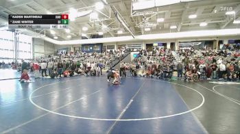 150 lbs Quarterfinal - Kaden Martineau, Juab vs Zane Winter, South Summit