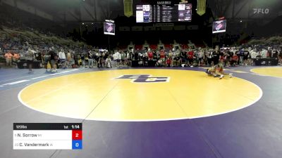 120 lbs Cons 8 #1 - Nicholas Sorrow, MI vs Cale Vandermark, IA