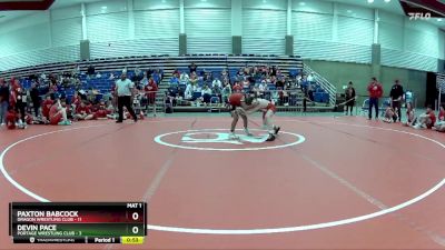 95 lbs Finals (2 Team) - Devin Pace, Portage Wrestling Club vs Paxton Babcock, Dragon Wrestling Club