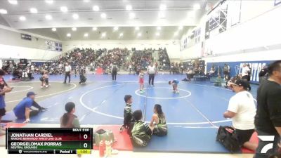 67 lbs Quarterfinal - Jonathan Cardiel, Rancho Bernardo Wrestling Club vs Georgelomax Porras, Neutral Grounds