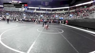 49.5-53.9 lbs Quarterfinal - Leightyn Sipes, Belton vs Harper Atkinson, Wyandotte Youth Wrestling