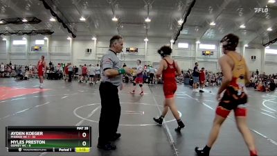 150 lbs Round 2 (6 Team) - Myles Preston, Osprey WC vs Ayden Koeger, Phoenix WC 1