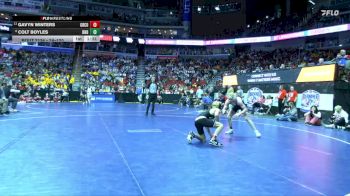 2A-120 lbs Champ. Round 2 - Gavyn Winters, Greene County vs Colt Boyles, Burlington Notre Dame