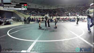 67 lbs Round Of 32 - Beckham Haubert, Cleveland Take Down Club vs Rafael Trevino, Madill Takedown