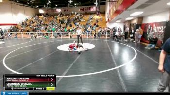 91 lbs 5th Place Match - Jordan Hanson, Riverton Middle School vs Channing Wenzel, Powell Middle School