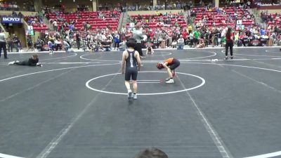 49 lbs Cons. Round 3 - Kaiyd Reust, CYWC vs Grant English, Smoky Valley Wrestling Club