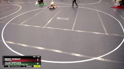 130 lbs Semifinal - Caleb Whitlock, Rogers Area Youth Wrestling Club vs Brody Schraut, Minnesota