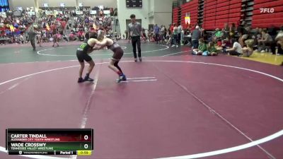 85 lbs Cons. Round 2 - Wade Crosswy, Tennessee Valley Wrestling vs Carter Tindall, Alexander City Youth Wrestling