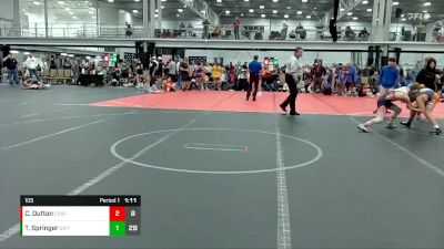 105 lbs Round 7 (10 Team) - Talan Springer, Grit Mat Club vs Cael Dutton, Centurion WC