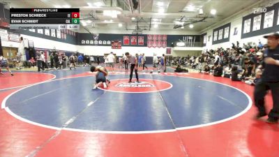 128 lbs Champ. Round 2 - Evan Schmidt, California vs Preston Schreck, Eastvale Elite