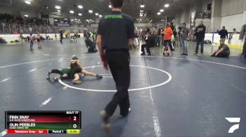 55 lbs Cons. Round 3 - Finn Snay, U.P. Elite Wrestling vs Olin Peebles, Sand Creek WC