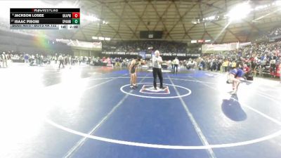 Boys 4A 132 lbs Champ. Round 1 - Isaac Pisoni, Spanaway Lake vs Jackson Losee, Graham-Kapowsin