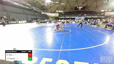 2A 157 lbs Champ. Round 1 - Andrew Snyder, W. F. West vs Caleb Dale, White River