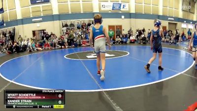 59 lbs Placement - Owen Woods, Franklin Wrestling Club vs Weston Jagielo, Roncalli Wrestling Foundation