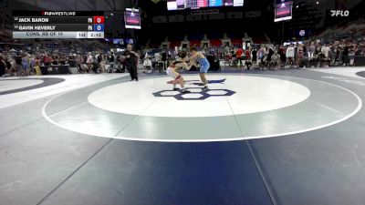 126 lbs Cons. Rd Of 16 - Jack Baron, PA vs Gavin Heverly, PA