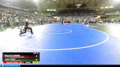 86 lbs Cons. Round 1 - Rollie Flowers, Rainier Junior Wrestling Club vs Kaed Davis, Twin City Wrestling Club