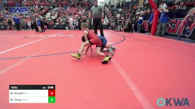 52 lbs Consi Of 16 #2 - Whitten Rowell, Elgin Wrestling vs Matias Chay, Harrah Little League Wrestling