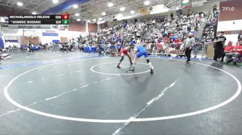 132 lbs Champ. Round 2 - Michaelangelo DeLeon, Oakdale vs Dominic Bozanic, Gilroy