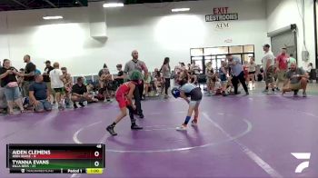 48 lbs Round 3 (8 Team) - Tyanna Evans, Killa Bees vs Aiden Clemens, Iron Horse