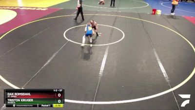 57 lbs Cons. Round 1 - Triston Kruger, Waseca vs Dax Romsdahl, St. James