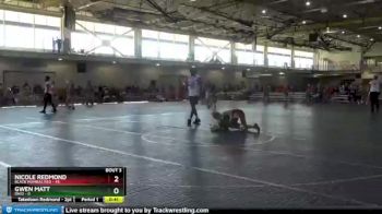 122 lbs Round 2 (4 Team) - Nicole Redmond, Black Mambas Red vs Gwen Matt, Ohio