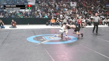 4A 132 lbs 1st Place Match - Santiago Medrano, West Las Vegas vs Taner Olguin, Aztec