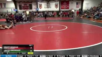 132 lbs 9th Place Match - Lincoln Brookhart, Muscatine vs Hewitt Brinegar, Prairie City Monroe