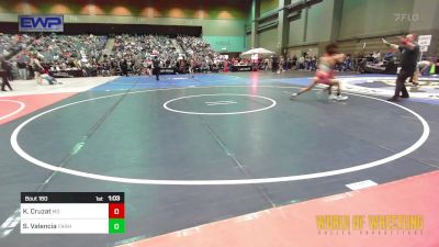 108 lbs Quarterfinal - Kingston Cruzat, Mad Dawg Wrestling Club vs Sergio Valencia, Farmersville Farmboyz