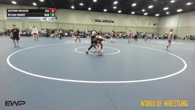 96 lbs 7th Place - Zayden Wilson, Tulsa Elite 12U 2 vs Rylan Henry, Warrior Up 12U