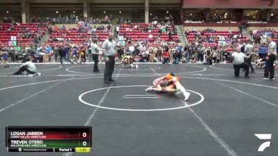 68 lbs Cons. Round 1 - Treven Otero, Holcomb Kids Wrestling vs Logan Jabben, Caney Valley Wrestling