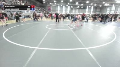 125 lbs Cons. Quarters - Korie Giese, Prometheus Wrestling Club vs Lillian Vallieres, Big Cat Wrestling Club