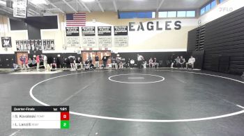 138 lbs Quarterfinal - Stephen Kovaleski, Pomperaug/Watwn/Naug vs Lorenzo Lanzilli, Ridgefield