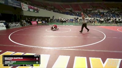 5A-113 lbs Champ. Round 1 - Owen Hoyt, West Albany vs Brayden Bartrug, Centennial