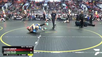 95 lbs 7th Place Match - Kayden Miller, Roscommon Youth WC vs Victor Venetis, Sandusky Wolves WC