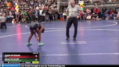 95 lbs Round 4 - Jaxon Petersen, UWC vs Braelyn Allen, Open Mats Wrestling Club