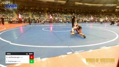 58 lbs Consi Of 8 #1 - Hagan Wolfenberger, Keystone Wrestling Club vs Zeth Dykhouse, Massa's Maniacs