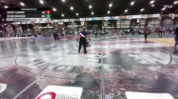 138 lbs Quarterfinal - Scott Larson, Newcastle Fall Guys vs Rylee Browen, Camel Kids Wrestling