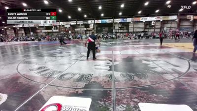 138 lbs Quarterfinal - Scott Larson, Newcastle Fall Guys vs Rylee Browen, Camel Kids Wrestling