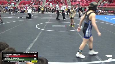 67 lbs Cons. Round 4 - Antwan Vincent, Phenom vs Jaxon Kliefoth, Kansas Young Guns Wrestling Cl