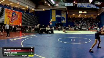 132 lbs Champ. Round 3 - Patrick O`Keefe, St John Vianney vs Jack Dragoumanos, Belmont Hill