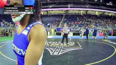 Girls-105 lbs Champ. Round 1 - Lillee Denson, Lakeview H.s. (St Clair Shores) Girls vs Cayden Taylor, Fowlerville Hs Girls