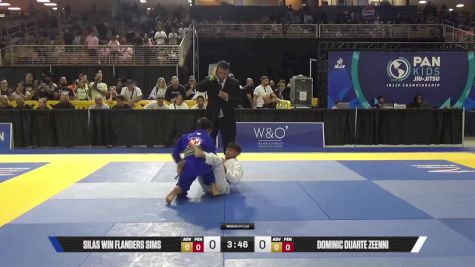 Dominic Duarte Zeenni vs Silas Win Flanders Sims 2025 Pan Kids Jiu-Jitsu IBJJF Championship