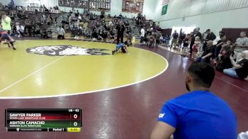 62 lbs 2nd Place Match - Sawyer Parker, Moses Lake Wrestling Club vs Ashton Camacho, Warden Elite Wrestling