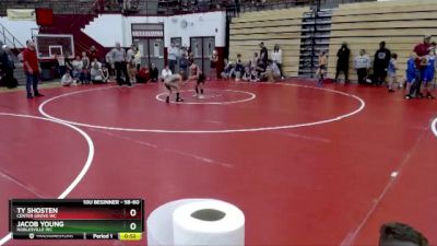 58-60 lbs Round 3 - Ty Shosten, Center Grove WC vs Jacob Young, Noblesville WC