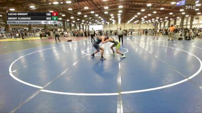 140 lbs Round 2 (10:45am Saturday) - Lucas Wright, Gotcha Blue vs Brody Clemons, Minion Black